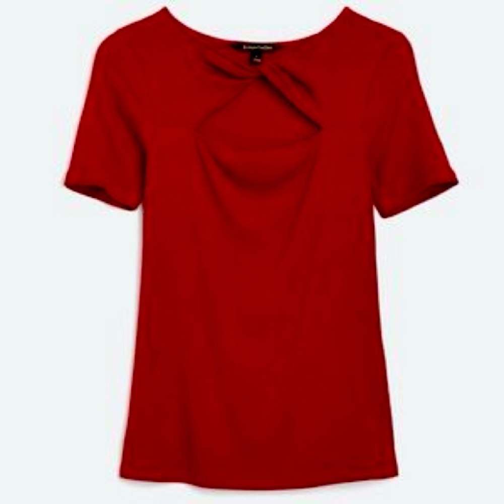 41 Hawthorn Glimora short sleeve fitted cutout knit shirt